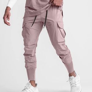 Mens Lightweight Joggers, Athletic Cargo Pants, Slim Workout Pants with Pockets